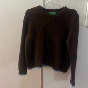 Clare V Chocolate Brown Alpaca Sweater